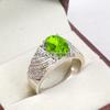 Peridot Oval Cut Gemstone With 925 Sterling Silver Ring For Men's #B483 JL375683940274