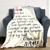 Letter To Dad Expressing Love And Hugs Throw Customizable Blanket Customize Text Ultrasoft Perfect For Sofa Couch Office Bed Picnics Allseason Use