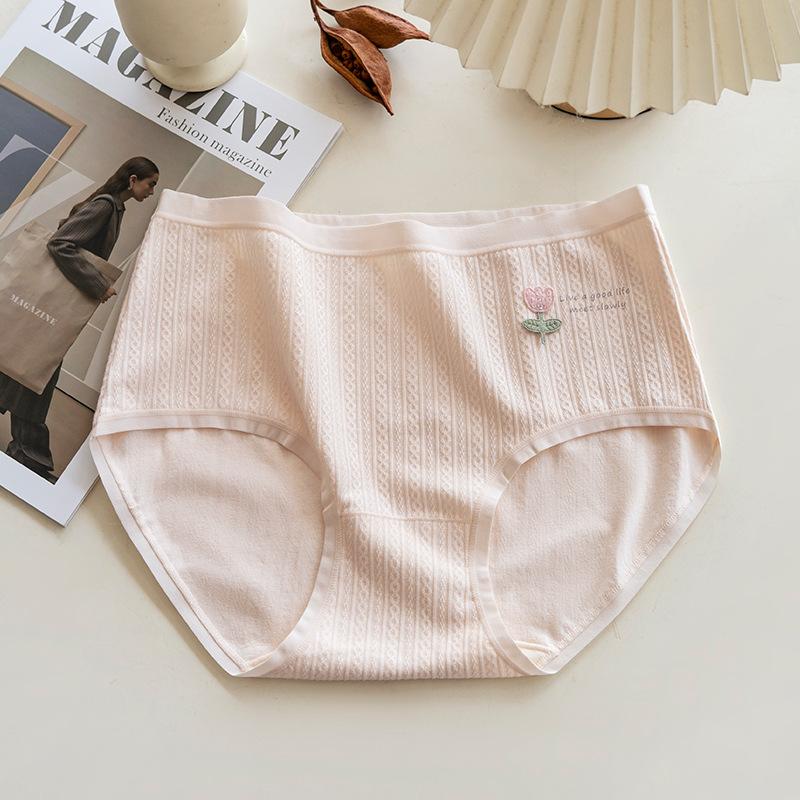 Big Size Female Summer Pure Cotton A Class Baby Cotton Middle Waist No Scar 10A Antibacterial Briefs