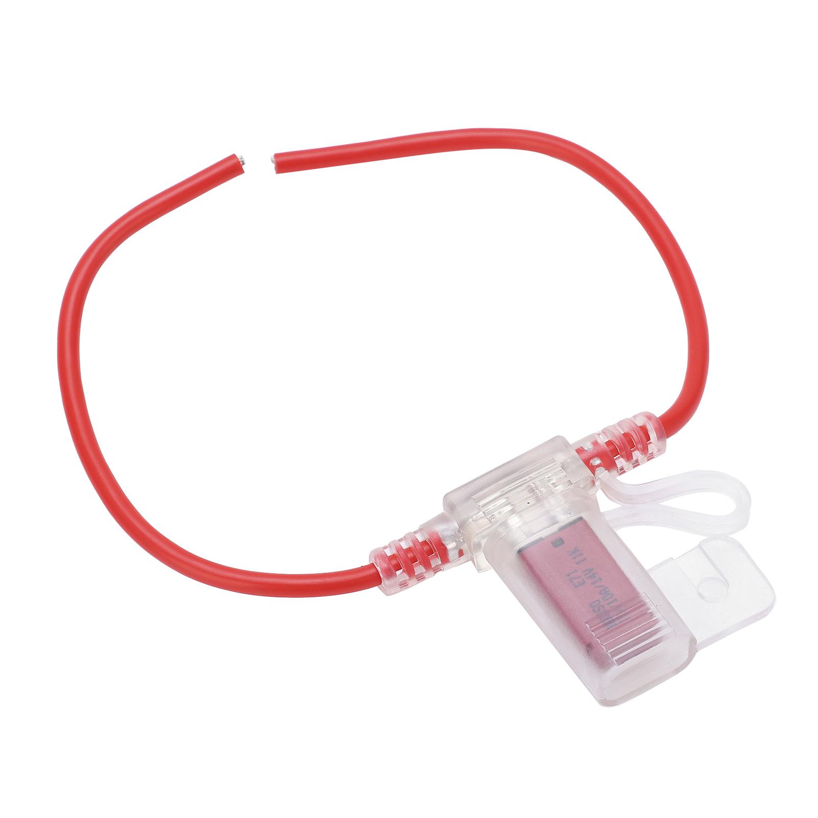 Porte-fusible de voiture 31,5 cm 12AWG TPE PVC avec réarmement manuel Fusible 10A pour automobiles coffres camping-cars
