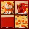 6pcs Cartoon Goat Year Money Envelope Blessing Words New Year Red Packet  Celebration Party