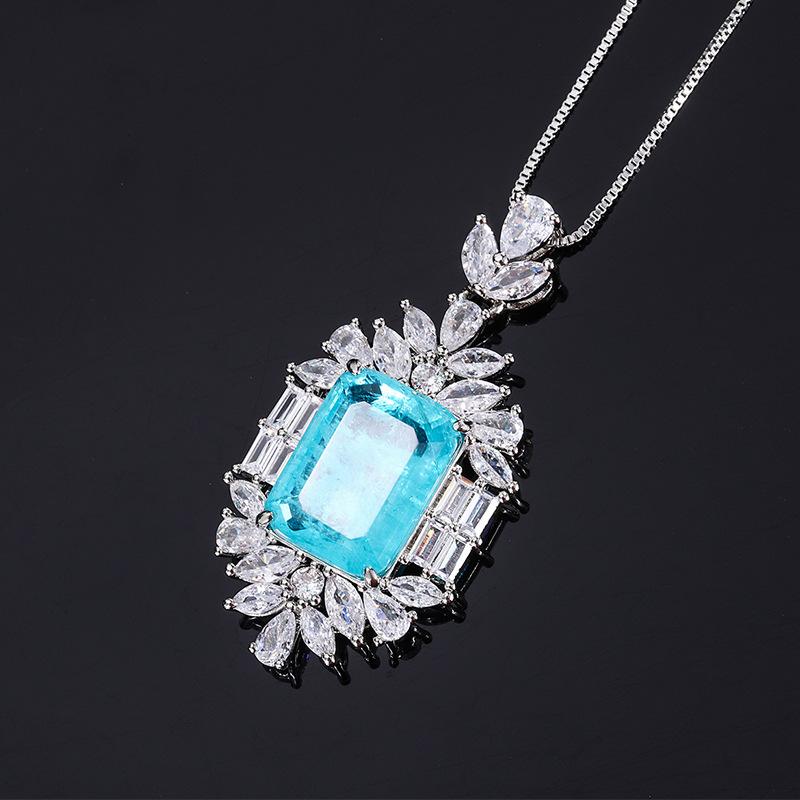 Jewelry Whole Body Simulation Paraiba Large Pendant Main Stone Size 12 * 16