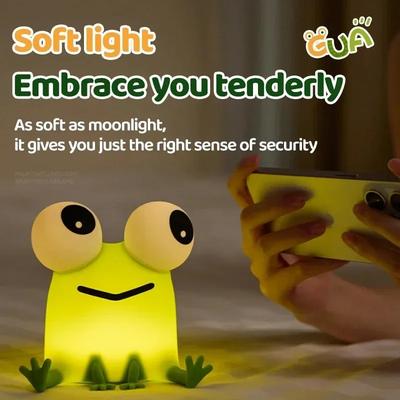 Frosch Nachtlicht Dimmbar Silikon Tier Kinderzimmer Wiederaufladbar Frosch Lampe Dekoration für Zimmer Schlafzimmer Geburtstag Weihnachten Kinder Geschenk