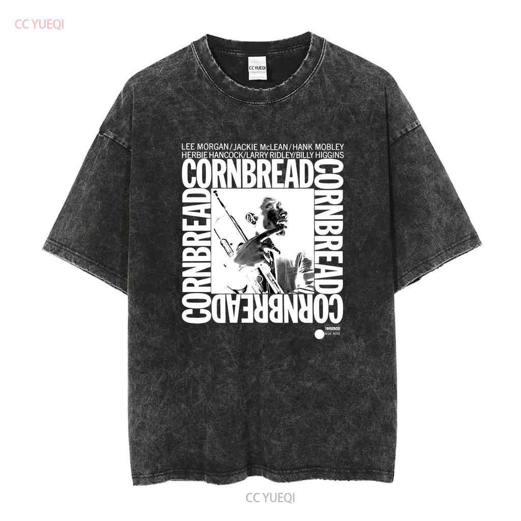 Lee Morgan T-shirt Note Blue Records Cornbread Taglia Media Copertina Album Jazz vintage Lavato Top Per Uso Quotidiano Comodo