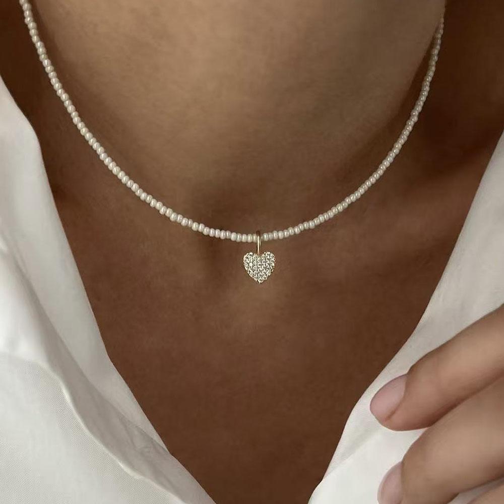

Fashion Tassel Chain Pendant Necklace For Women Boho Transparent Crystal & Imitation Pearl Chain Jewelry Valentine s Gift N0538