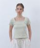 CLUNY Line Point Half Sleeve T-Shirt - Ivory