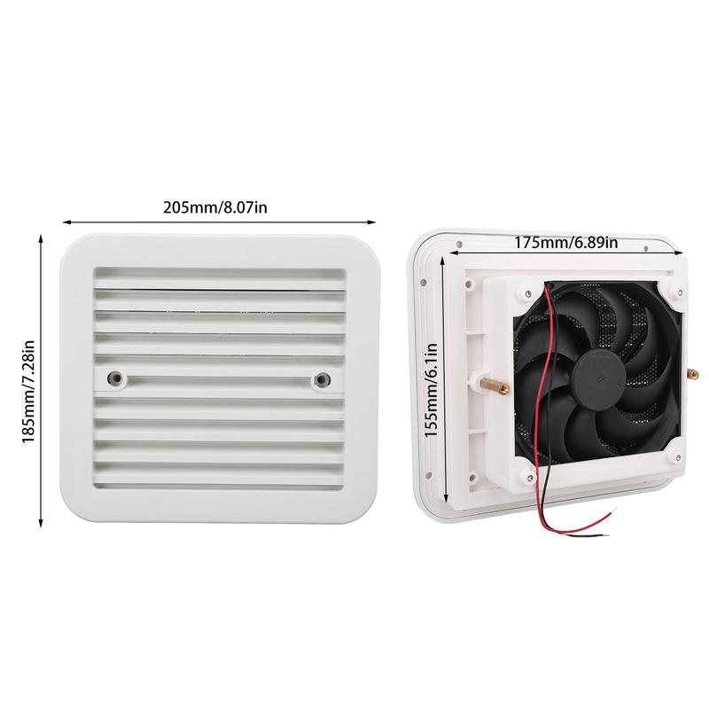 RV Kitchen Vent Fan RV Side Vent Fan 1 Way Strong Wind 3000rpm 24V Exhaust Fan for Trailer Boat Yacht Kitchen Bathroom