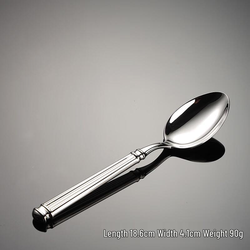

304 Stainless Steel Roman Column Dessert Spoon Set