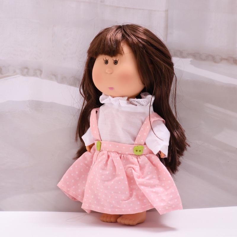 Spain Mia Doll Clothes - 24cm Dress-up Set with Pink Polka Dot Skirt