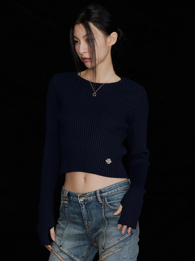 Disembeoten Soft Crop Knit Navy