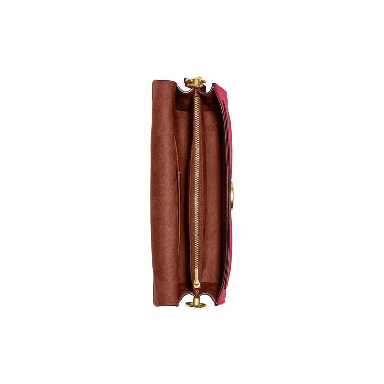 Coach Tabby 26 Flap Closure Side Slit Pocket Polished Pebble Leather Handheld Crossbody Shoulder Bag Medium Women Bags Bright-Red 73995-B4UP7