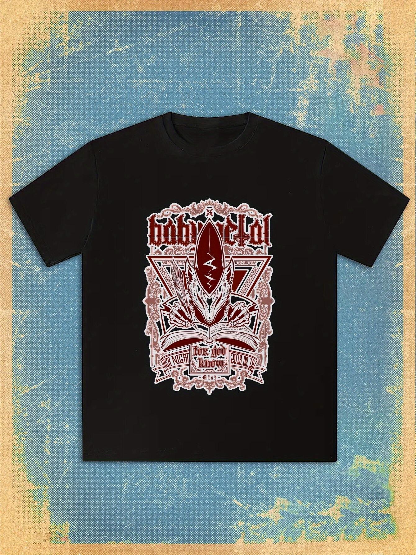 T-shirt BABYMETAL Graphic Tee - Heavy Metal Band Summer for Men XXXL