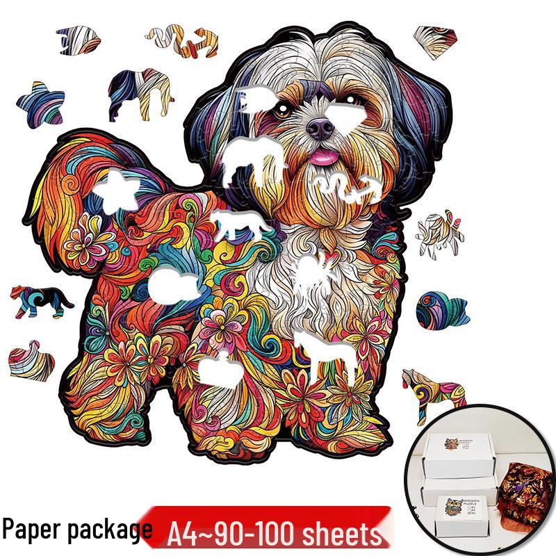 Irregular Animal Dog Penguin Wooden Puzzle in Stock