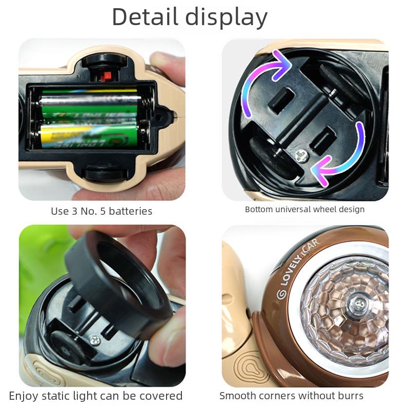 Dziecięca Elektryczna Zabawka Ślimak z Światłem 3D i Muzyką