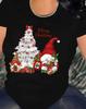 Merry Christmas Tee Casual Loose Fit Christmas Tree Gnome T-shirt
