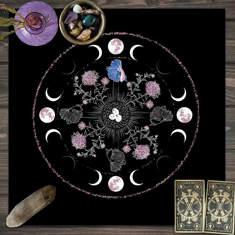 Starry Tarot Flannel Mat Anti Slip Square Card Cloth Multi Patterns Altar Decor Tarot Oracle Layout Soft Mat for Divination Game