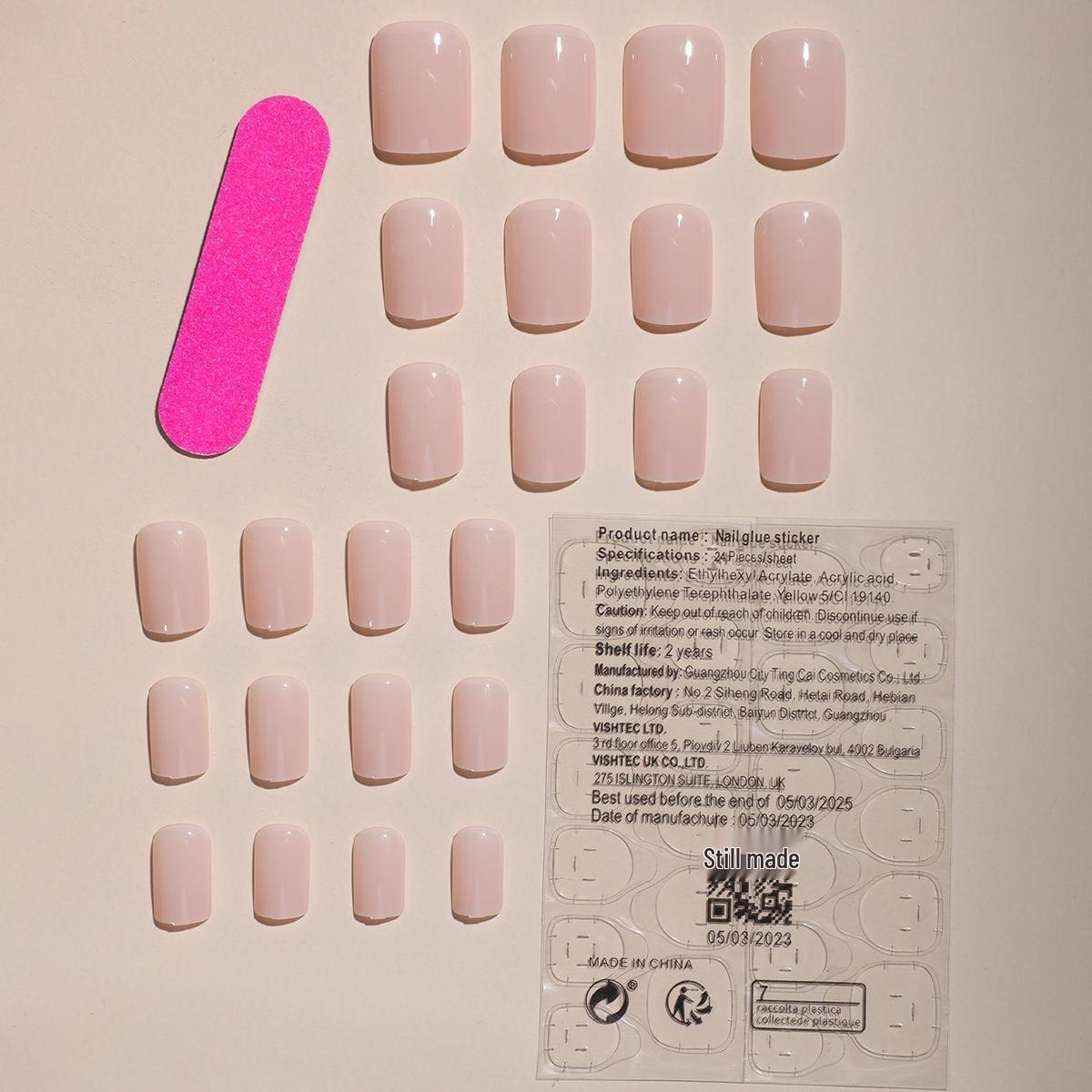 

Набор из 24 штук коротких однотонных носибельных ногтей