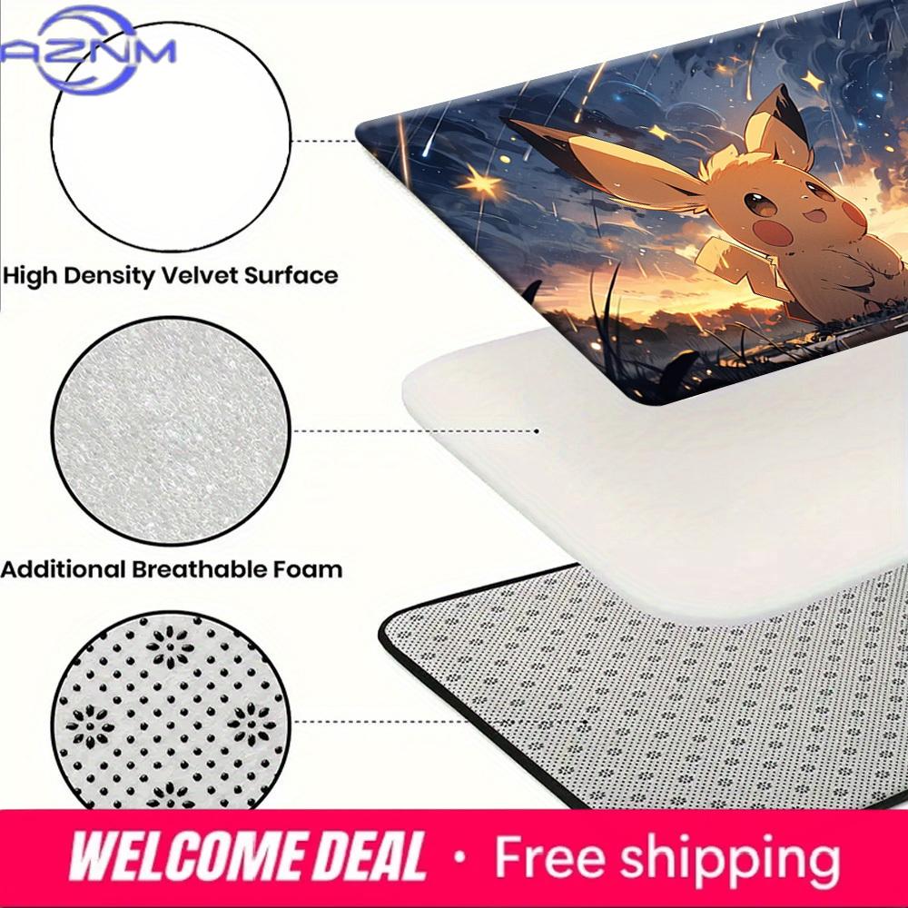 Pokemon Pichu Sunset Starry Sky Print Non-Slip Doormat, Absorbent Floor Mat for Home Decor