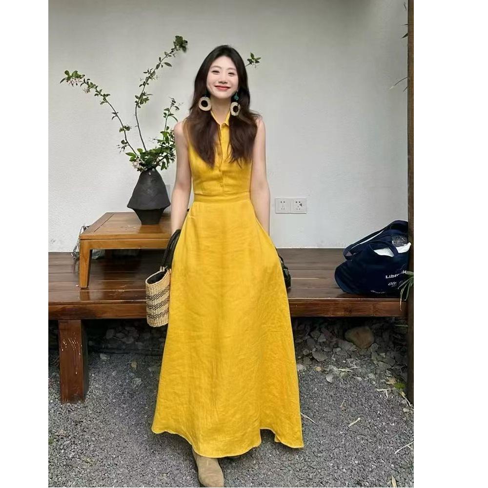 Elegant Yellow Linen Dress: Summer 2026 Women's Fashion