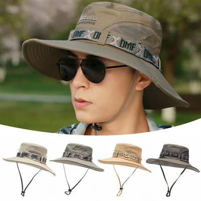 Mesh Fisherman Hat Wide Brim Beach Sunscreen Cap Fashion Fishing Cap  Summer