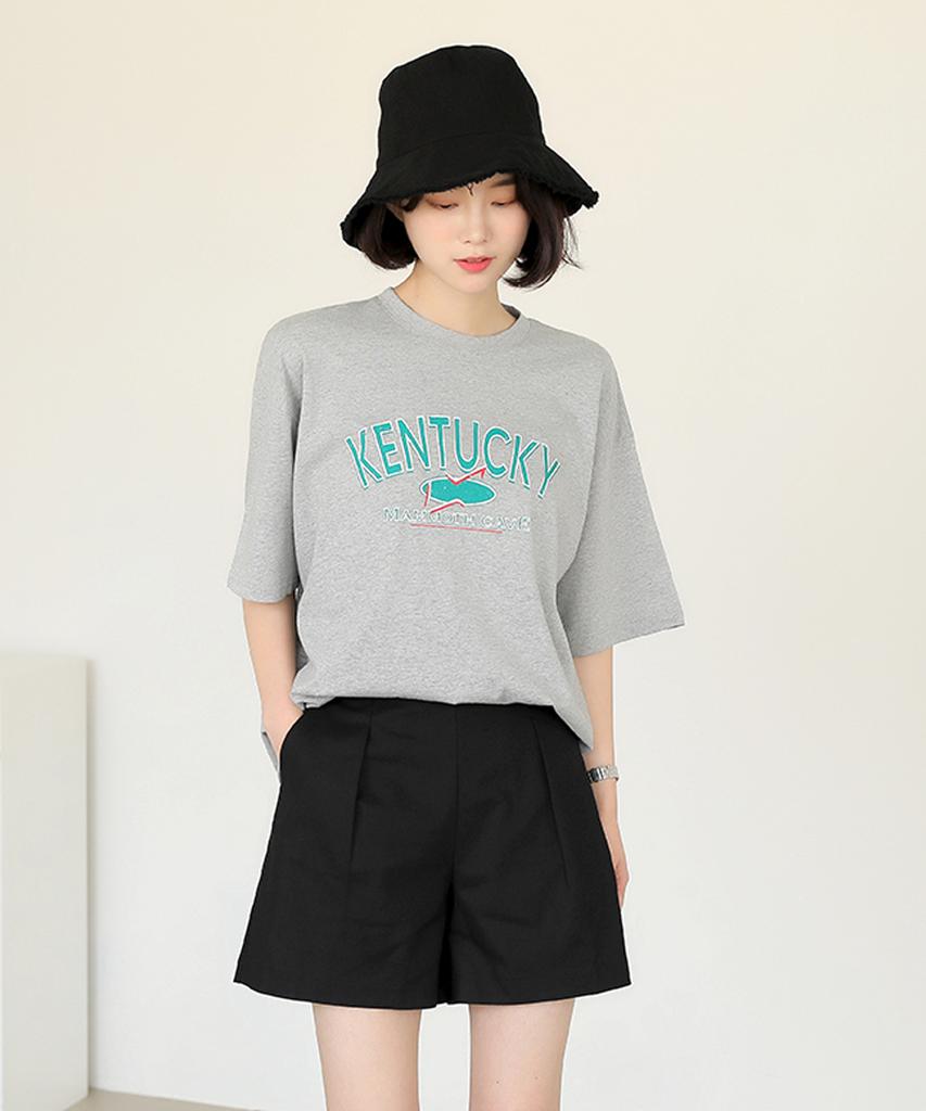Ppaeppae Back Elastic Pintuck Linen Knee-Length Shorts
