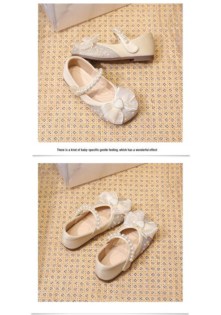 Girls' Crystal Butterfly Princess Shoes - 2026 Spring/Autumn Collection