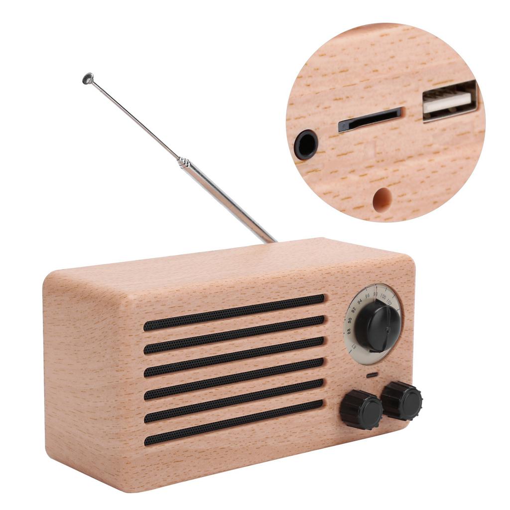 Ретро Мини Bluetooth Динамик Бас или Стерео Сабвуфер FM Радио Поддержка AUX USB Hands Free