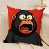 Kids Cartoon Cute Animal Cushion Cover Silky Short Plush Invisible Zipper Dustproof Sofa Pillow Case For Home Decor