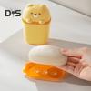 Soap Box Holder Portable Compact Design Cartoon Bear Soap Dish Waterproof Travel Sealed Storage Box Soap Holder
