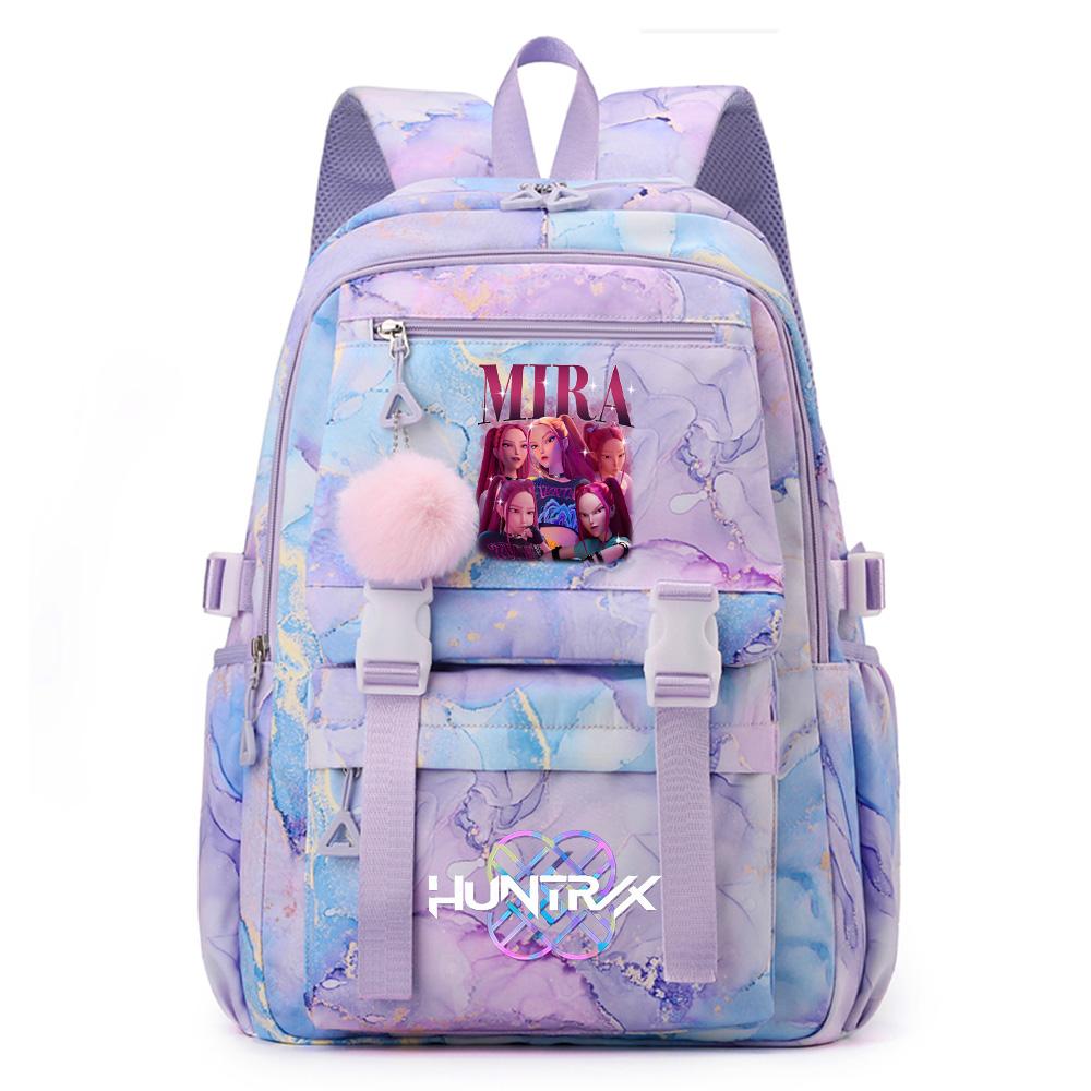 Cartoon Demon Hunters Printed Backpack Schoolbag for Teenager Student Girl Boy Bookbag Large Capacity Waterproof Travel Bag Mochila