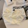 Japanese Fair Isle Cotton Panties: Soft, Breathable, Lace-Trimmed Triangle Briefs