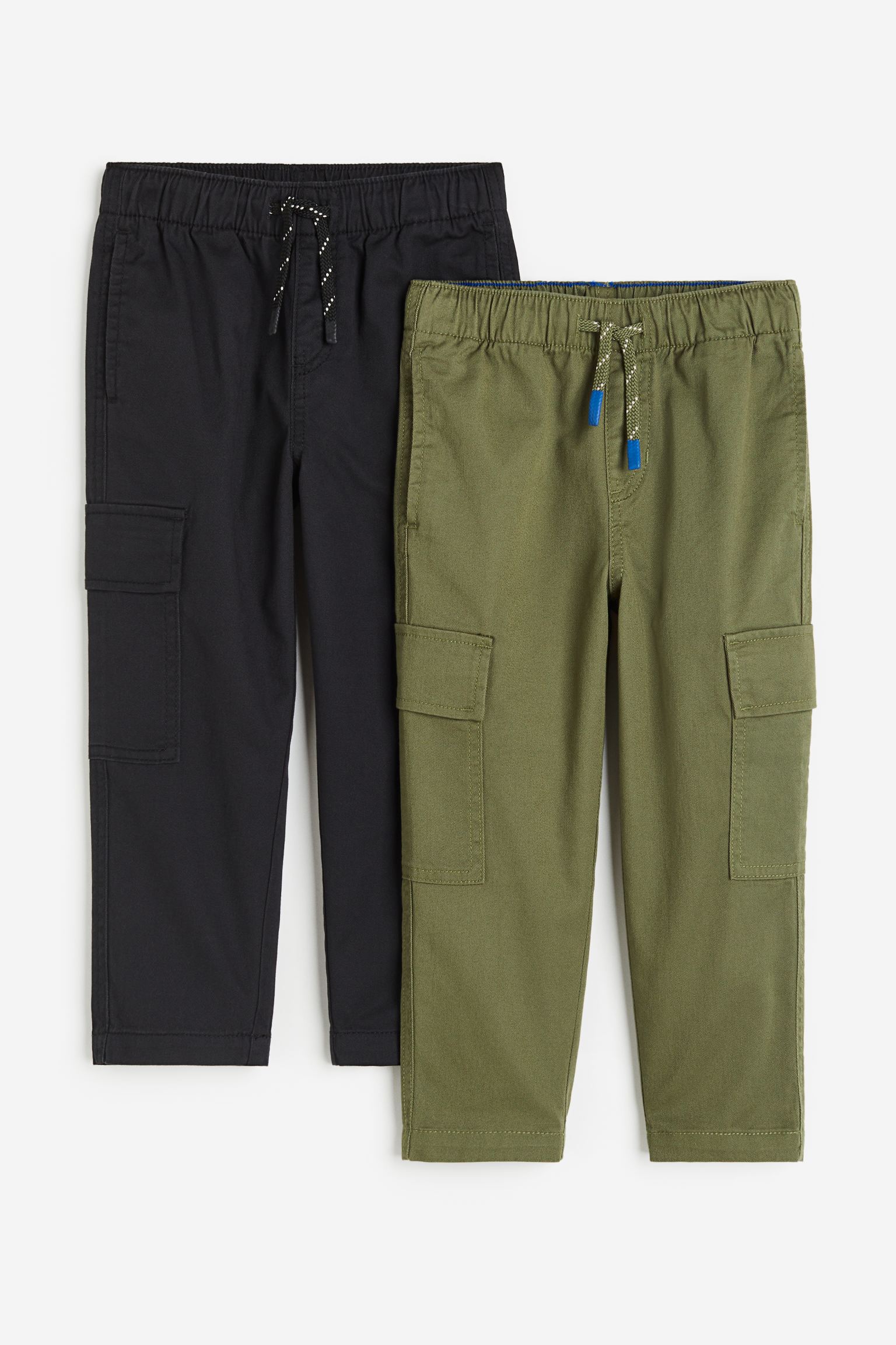 

2-pack twill cargo trousers