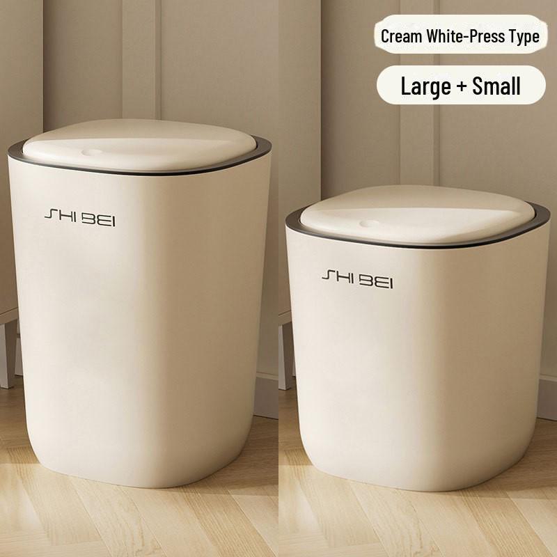 

2024 Large Capacity Push-Open Trash Can for Home: Living Room, Bathroom, Kitchen Standard