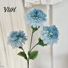 Floral Arrangement Supplies Artificial 3 Head Dahlia Flowers, Realistic Silk Fabric Arrangement, Durable Flowers Adjustable Fake for Home Decor