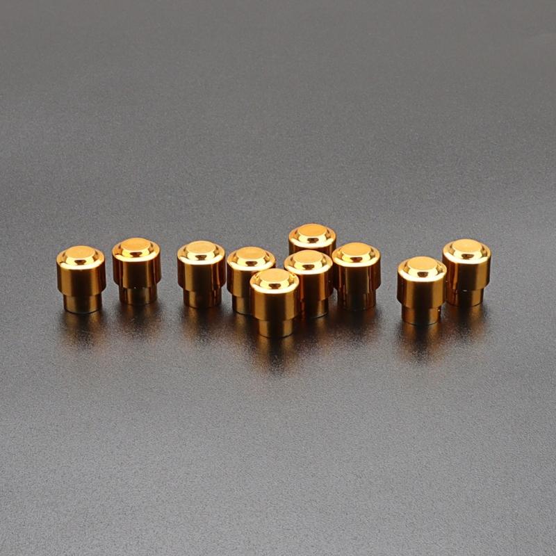 10Pcs Guitar Gold Plastic Barrel Switch Tip Electric Guitar Bass Knobs Potentiometer Cap Instrument Accessories