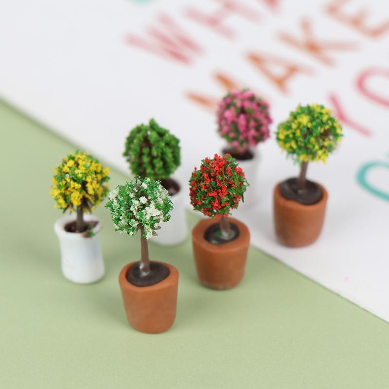 Domek dla lalek pulpit Mini roślina doniczkowa miniaturowa scena Model mikro element dekoracji krajobrazu