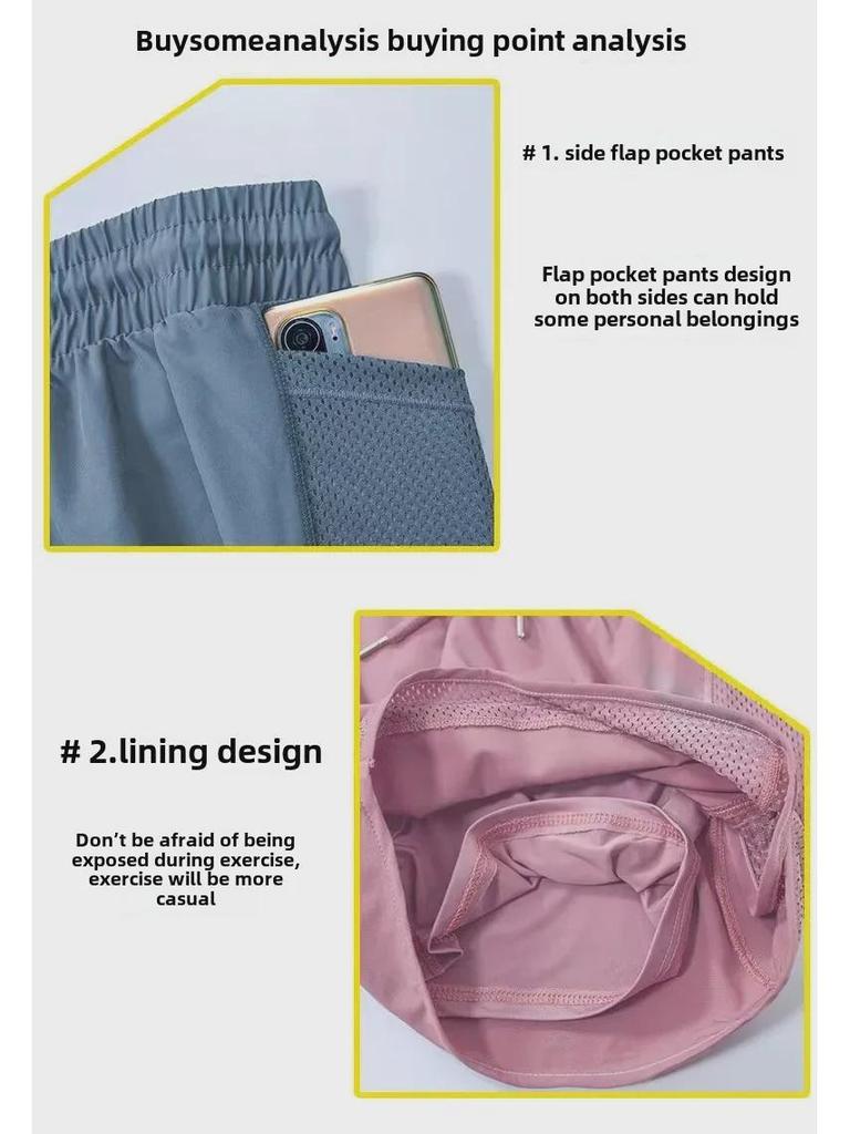 Women's Breathable Summer Yoga and Running Set: Loose Fit, Quick-Drying Shorts with Short Sleeves.