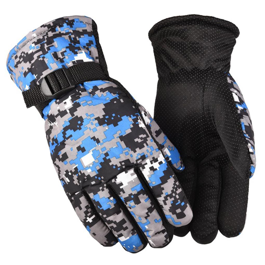 1 Paar Fahrradhandschuhe, Outdoor-Tarnmuster, Handwärmer, Skihandschuhe, rutschfest, winddicht, elastischer Schutz, Thermohandschuhe