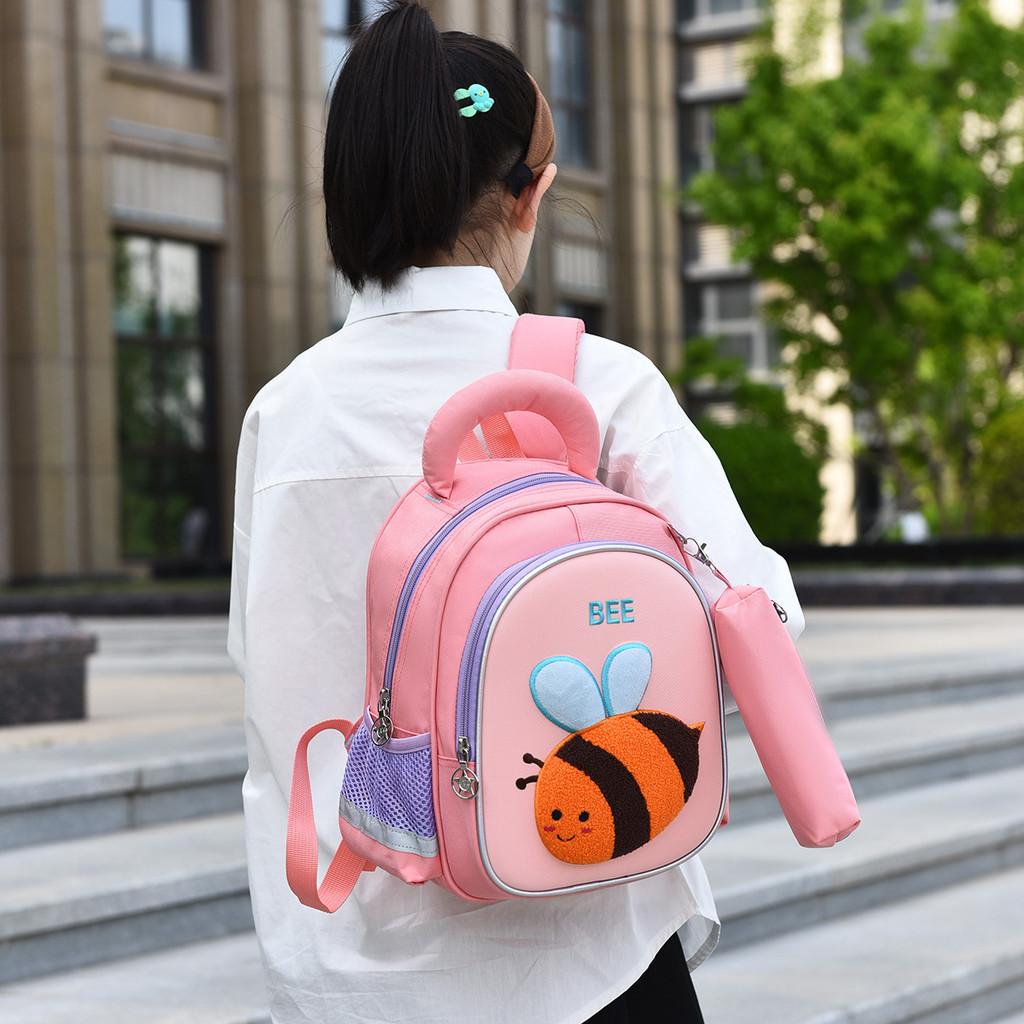 Butterfly Dragonfly Childrens Backpack Large Capacity Layered Storage Zipper