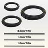 Bonsai CTRICALVER Black Aluminum Craft 3 Sizes Meters Bonsai Training Wire for Bonsai Art Flower and Model Making Wire, Wire, 1.0/1.5/2.0mm (10 Each),
