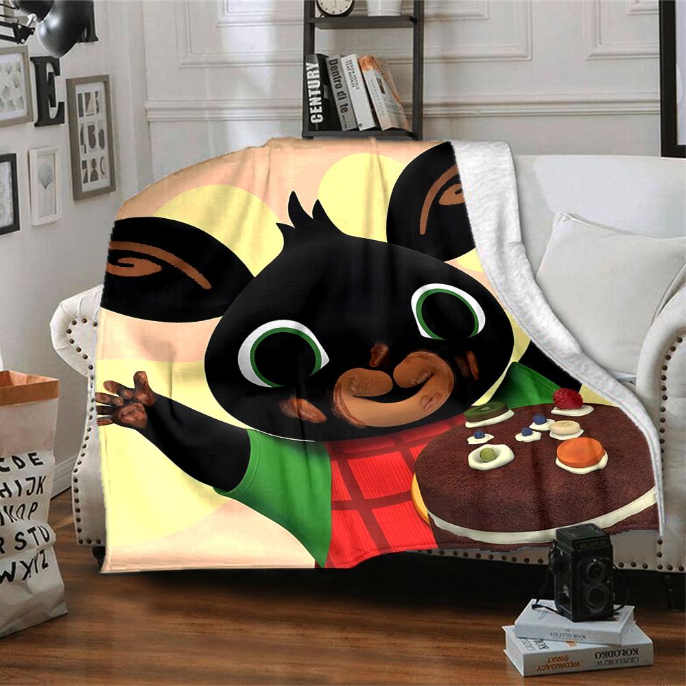 1pc Bing Bunny4 Blanket, Gift, for Men and Women, Soft Blanket, Good for Sofa Bed Couch Travel, Lightweight Flannel Blanket