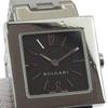 Bvlgari Quadlard Watches SQ22Stainless Steel Black blackDial Stainless Steel Quartz Analog Display Women Used