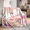 1pc Floral Butterflies Lightweight Flannel Blanket, Comfortable and Warm Blanket, for Office and Camping Sofa Bed, Livingroom176