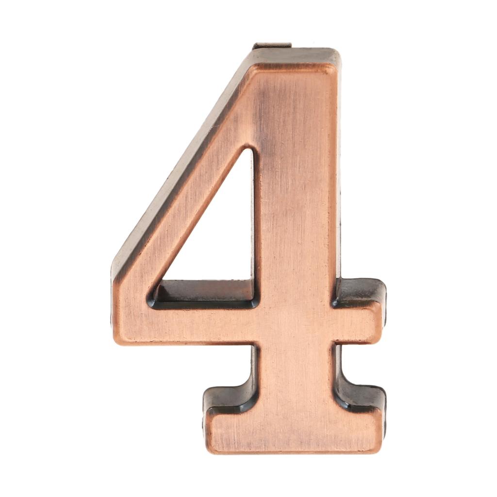 DRELD Old Antique Copper House Number Plastic Door Plate Custom Sign Door Number Sticker for Hotel Apartment Villa Door Plate