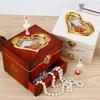 Sound Music Box With Elegant Rotating Jewelry Designs ABS Metal Wind Up Music Box for Relaxation & Decorative Use