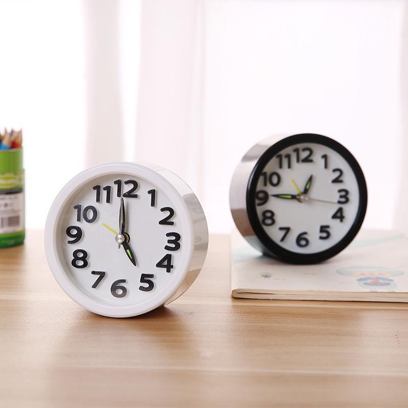 Multifunctional Round Digital Alarm Clock for Student Desktops