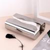 Elegant Curved Stainless Steel Tissue Box Simple Nordic Style Durable Surfaces Easy Refill Paper Holders Home Decors