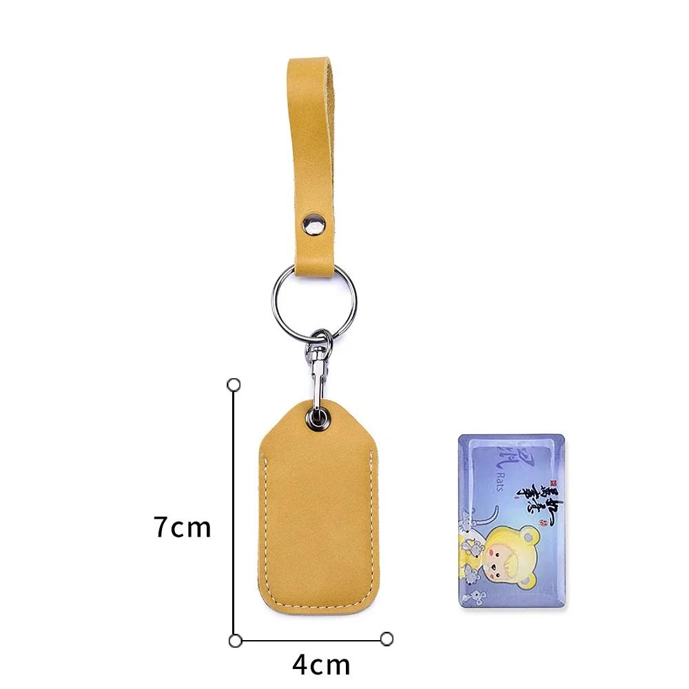 Customizable Leather Cover for Label Starline S96 and PIK Intercom Unisex IC Alarm Tag Mark Protective Case Car Keychain Holder