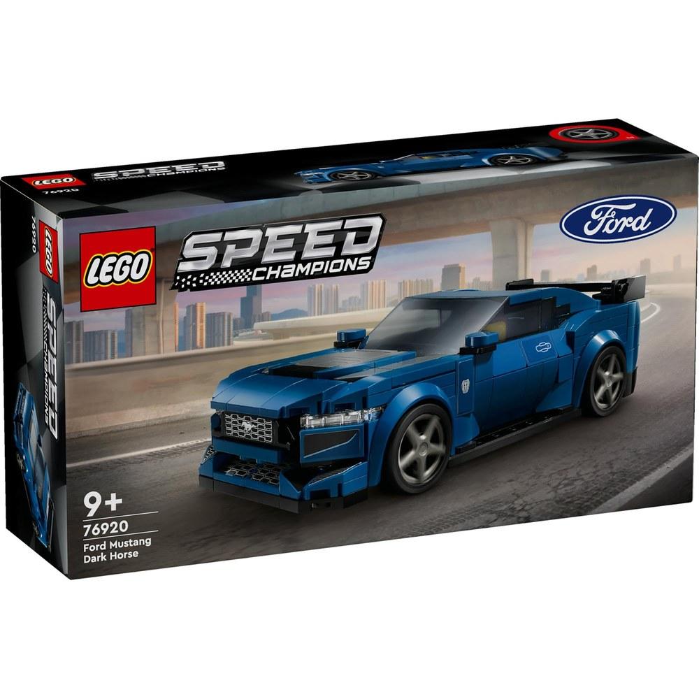 LEGO Speed Champions Ford Mustang Dark Horse Sports Car Toy Playset Model 76920 Building Blocks for Kids 9-11 Boys and Girls