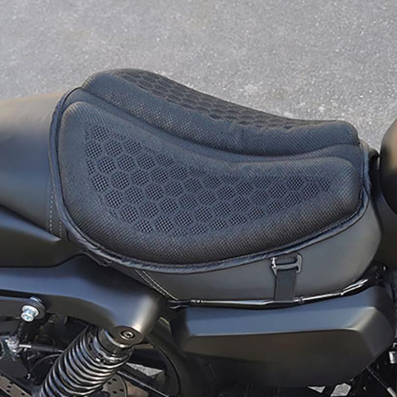 Vzduchový polštář na sedlo motocyklu, tlumení nárazů, sedlo motocyklu, 3D gelová podložka, chladná pro letní motocyklové příslušenství a díly